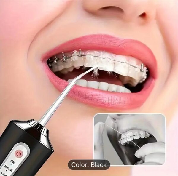 Oral Irrigator Portable Dental Water Flosser USB Rechargeable Water Jet Floss Tooth Pick 4 Jet Tip 220ml 3 Modes Teeth Cleaner