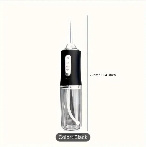 Oral Irrigator Portable Dental Water Flosser USB Rechargeable Water Jet Floss Tooth Pick 4 Jet Tip 220ml 3 Modes Teeth Cleaner