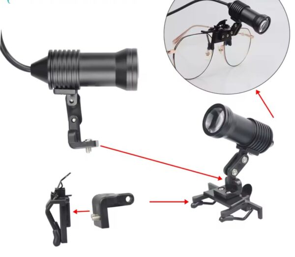 5W Headlight Headlamp With Glasses Clip For Dental Loupe Dental Lab Medical Dental Magnifier